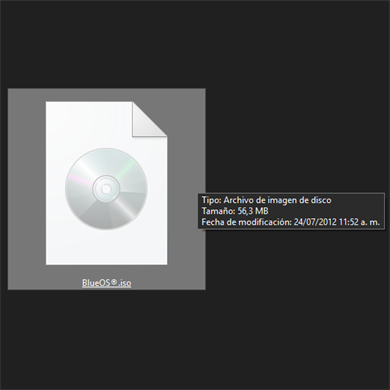 Archivo ISO de Instalacion de BlueOS®