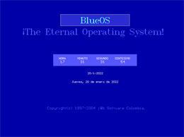 Reloj con fecha y hora para BlueOS® en codigo C++