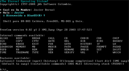 Comandos desde el shell de FreeDOS® para BlueOS®